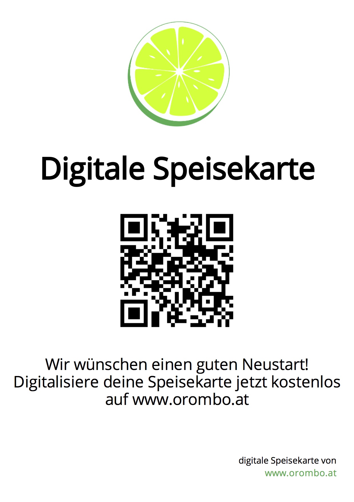 digitale Speisekarte